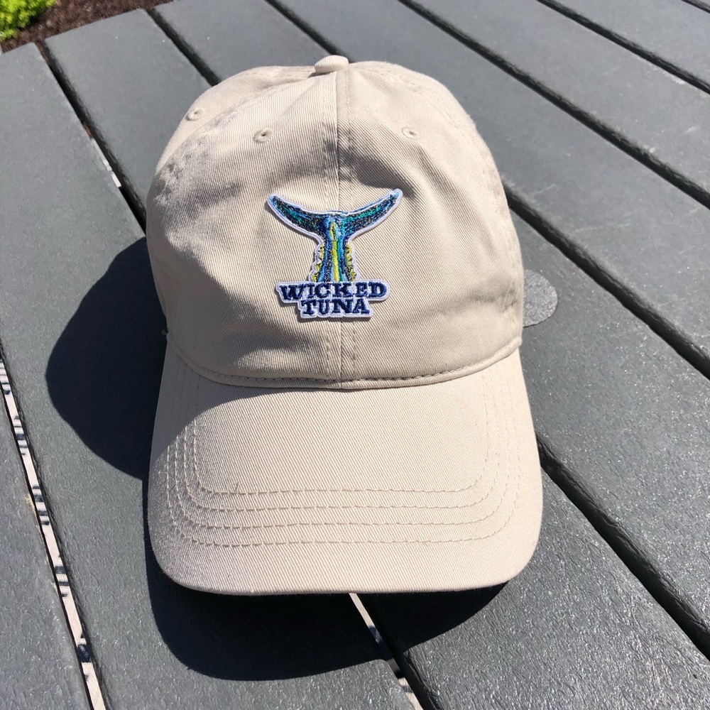 Wicked Tuna Embroidered Khaki Baseball Cap